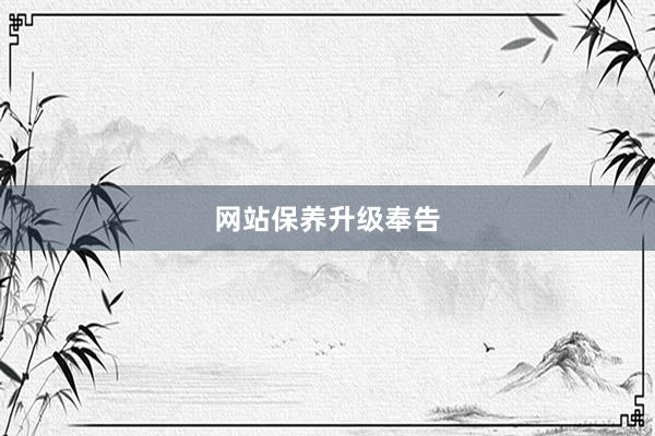 网站保养升级奉告